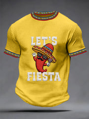 Men's Cinco De Mayo Print Waffle Short-Sleeve T-shirt