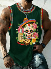 Men's Cinco De Mayo Print Sleeveless Vests