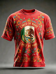 Men's Cinco de Mayo Printed Casual T-Shirt