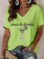 Women's Cinco de Mayo V-Neck T-Shirt
