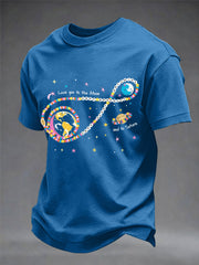 Men's Love You To The Moon And To Saturn Artemis II Mission Print Casual Tee