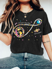Women's Love You To The Moon And To Saturn Artemis II Mission Print Casual Tee