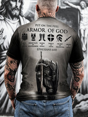 Men's Put On The Full Armor Of God Print Casual Tee