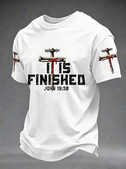 Men's Christian Cross O-neck Short Sleeve T-shirt