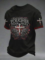 Men's Christian Cross Print Tee
