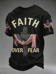 Men's Faith Over Fear Print Tee