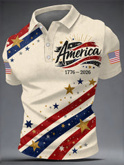 Men's America Print Casual Top