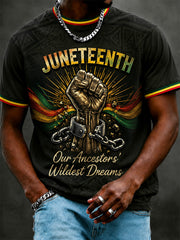 Men's Juneteenth Print Casual Tee