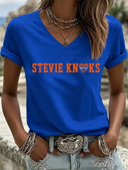 Women's Gift For Basketball Fans Print Casual V-Neck Tee