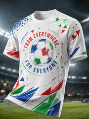 Men's 2026 Football Lover Graphic Commemorative T-Shirt