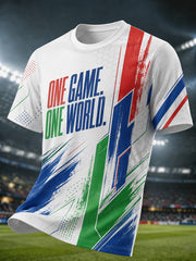 Men's 2026 Football Lover Graphic Commemorative T-Shirt