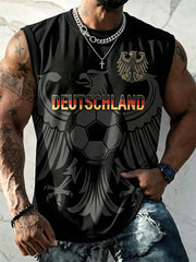 Men's German Football Fan 2026 Print Vest Top