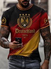 Men's Deutschland Football Fan Graphic Print T-shirt