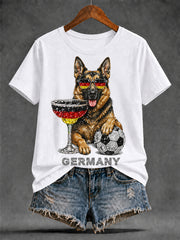 Women's Germany Art Print short-sleeved T-shirt