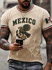 Men's Mexico Football Lover Art Short Sleeve T-shirt