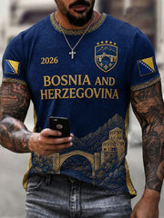 Men's Bosnia And Herzegovina Print Casual Tee
