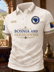 Men's Bosnia And Herzegovina Print Casual Polo