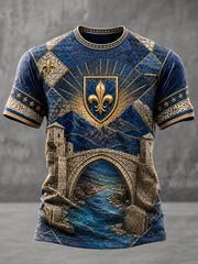 Men's Bosnia Football Lover Dragon Art ZMAJEVI Printed T-shirt