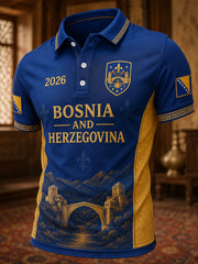 Men's Bosnia And Herzegovina Print Casual Polo