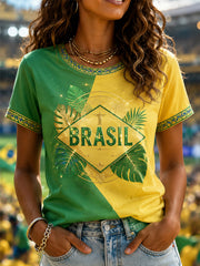 Women's Brasil Print Casual Tee