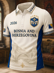 Men's Bosnia And Herzegovina Print Casual Polo