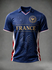 Men's France Football V-neck T-shirt
