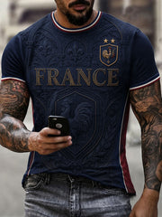 Men's France Football Printed T-shirt