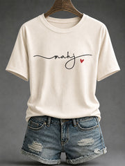 Women's Mahjong Print Casual T-Shirt