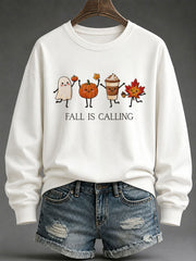 Women's 'Fall Is Calling' Printed Casual Sweatshirt