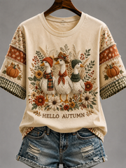 Women's Autumn Short-sleeved T-shirt