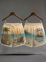 Women's 'too old to care club my give a damn is broken life's too short to pretend' Shorts