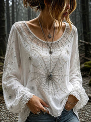 Women's Gothic Style Cotton Linen Shirt