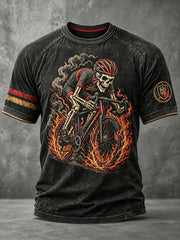 Men's Riding Skeleton Short Sleeve T-shirt