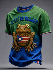 Men's Puerto Rico Art Printed T-shirt