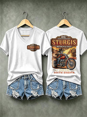 Women's Motorcycle Rally Printed T-shirt