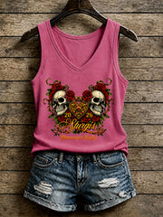 Women's Motorcycle Rally Printed Vest Top