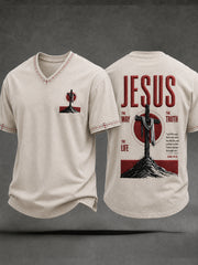 Men's Christian The Way The Truth The Life V-neck T-shirt