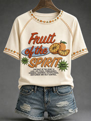 Women’s Fruit Of The Spirit Print Casual T-Shirt