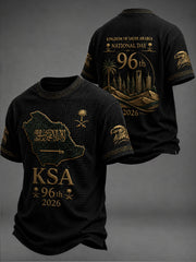 Men's Saudi National Day Waffle Short Sleeve Tee