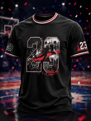 Men's America Basketball Printed T-shirt