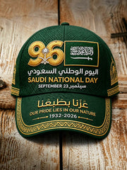 Unisex Saudi Arabia's 96th National Day Our Pride Lies in Our Nature Hat