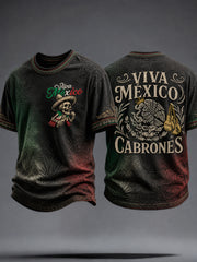 Men's Mexico Independence Day Art Printed T-shirt