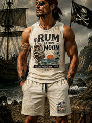 Men's "Rum before noon because pirates don't judge" 2-Piece Sets