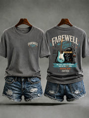 Women's Retirement Farewell Tour Music Theme Casual T-shirt
