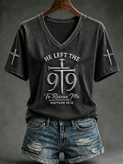 Women's He Left The 99 To Rescue Me Short-sleeved T-shirt