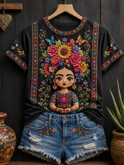 Women's Mexico Independence Day Art Printed T-shirt
