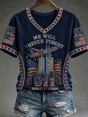 Women's We Will Never Forget 9 11 September 11 T-shirt
