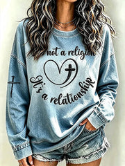 Women's Faith Print Casual Sweatshirt