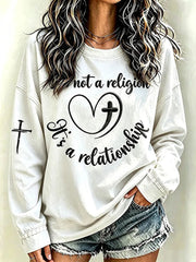 Women's Faith Print Casual Sweatshirt