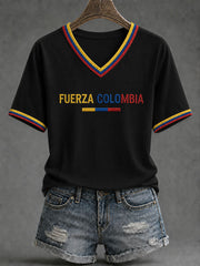 Women’s Fuerza Colombia Printed Casual T-Shirt
